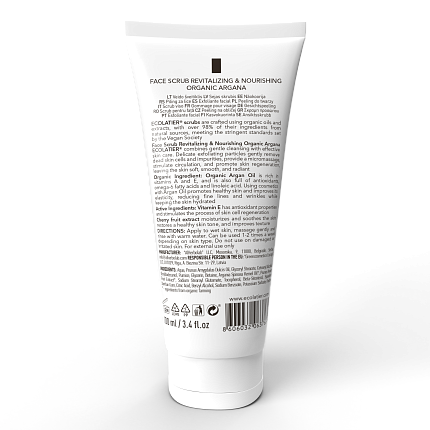 Face Scrub Revitalizing & Nourishing Organic Argana, 100 ml